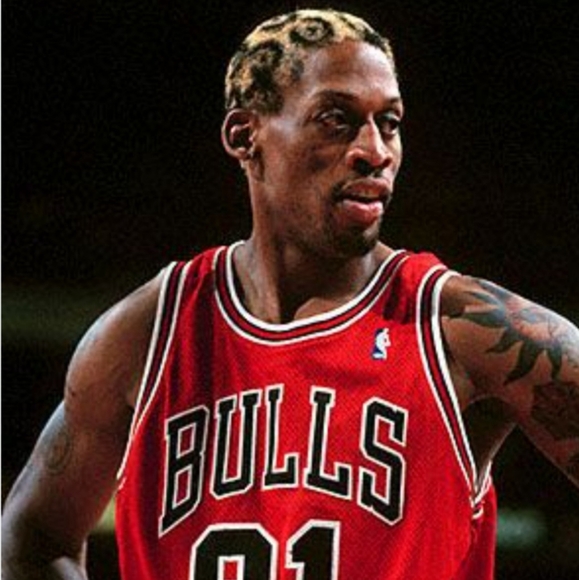 Adidas (Rodman)-(Bulls)-(Jersey)-(Red/Black)-(New)-(Size L)-$85.00 - Picture 8 of 8